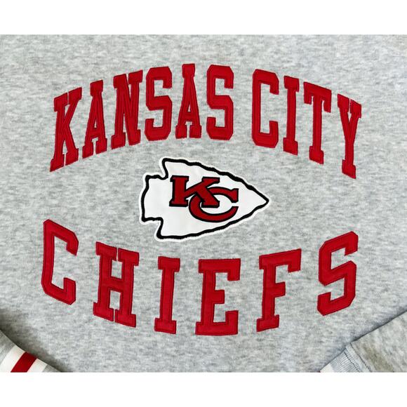 NFL Team Apparel Gray/Red Kansas City Chiefs Sweatshirt Mens Size XXL - Picture 2 of 6